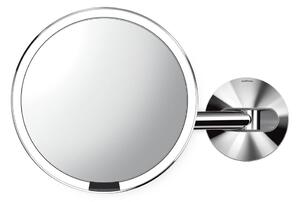 Nástěnné kosmetické zvětšovací zrcadlo s osvětlením (5x) ø 20 cm Sensor – simplehuman