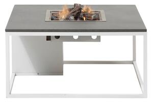 COSI Stůl s plynovým ohništěm - typ Cosiloft 100 bílý rám / šedá deska