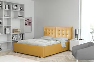 Čalouněná postel KID 90x200 cm Odstín látky: Žlutá (Trinity 18) - eTapik