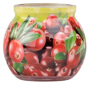 Sklo Dekor 80 x 72 mm Cranberry vonná svíčka
