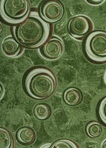 Breno Metrážový koberec DROPS 24, šíře 400 cm, Zelená/Vícebarevné