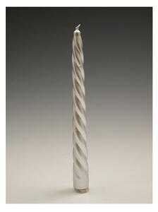 Kroucená 23x230 Metal Elegance stříbrná svíčka