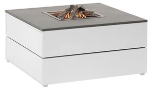COSI Stůl s plynovým ohništěm - typ Cosipure 100 bílý rám / šedá deska