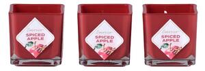 Emocio Sklo barevné 51x51x52 mm 3 ks Spiced Apple vonná svíčka