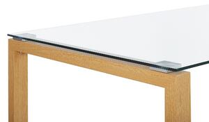 Jídelní stůl TOVO (světlé dřevo + sklo) (pro 4 osoby). 1026759