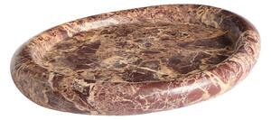 Kave Home Hnědý mramorový tác Lenorel 30 x 23 cm
