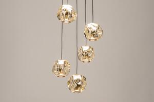 Závěsné LED svítidlo Benelux Organic Crystal Gold 5 (LMD)