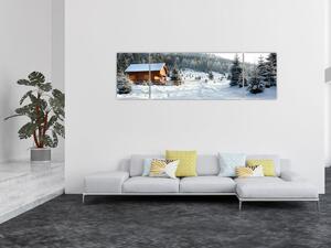 Obraz - Horská chata (170x50 cm)