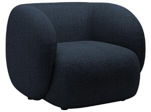 Micadoni Tmavě modré bouclé křeslo Kate