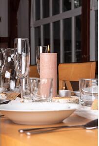 Bolsius Rustic Shine Válec 68x190mm Misty Pink, růžová svíčka