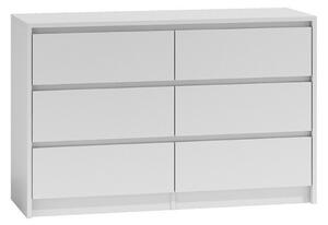 Komoda KARO 6 zásuvek 120 - bílá
