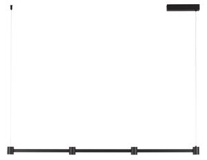 Nova Luce Černé kovové závěsné LED světlo Puize 118 cm