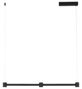 Nova Luce Černé kovové závěsné LED světlo Puize 80 cm