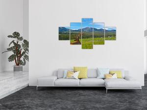Obraz - Jelen v louce (125x70 cm)