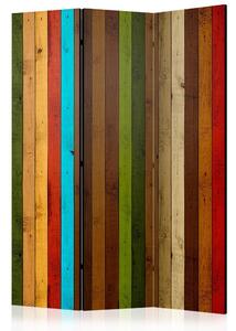 Paraván - Wooden rainbow [Room Dividers]