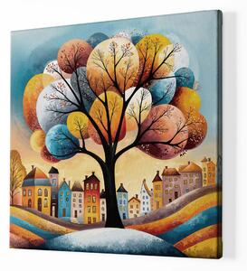 Obraz na plátně - Strom života Kouzelná lhota FeelHappy.cz Velikost obrazu: 40 x 40 cm