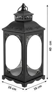 Dekorační lucerna ROSEHILL 40 cm černá
