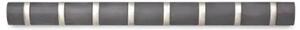 Dřevěný věšák na zeď Umbra Flip 3 s kovovými háčky | šedohnědý Typ: 5 háčků