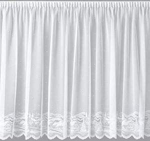 BELLATEX Záclona kusová draperie (kafe díry) Bílá 90x350 cm (výška x šířka)