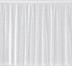 BELLATEX Záclona kusová draperie (kafe díry) Bílá 30x220 cm (výška x šířka)
