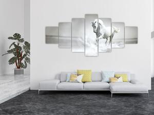 Obraz - Bílý kůň (210x100 cm)