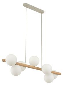 TK Lighting Závěsný lustr Estera Wood s dekorem dřeva pro žárovku 7x G9 TK5905