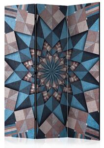 Paraván - Star Mandala (Brown-Blue) [Room Dividers]
