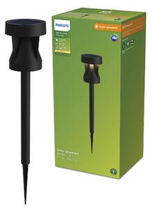 Philips Avery venkovní solární zapichovací sloupkové LED svítidlo 1,8W 200lm 2700K IP44, černé