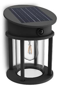 Philips Geri UltraEfficient solární LED svítidlo se senzorem 3,2W 500lm 2700K IP44 kulaté, antracit