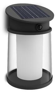 Philips Juda UltraEfficient solární LED svítidlo se senzorem 3,2W 500lm 4000K IP44 kulaté, černé