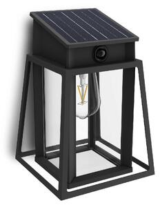 Philips Lysin UltraEfficient solární LED svítidlo se senzorem 3,2W 500lm 4000K IP44 hranaté, černé