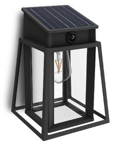 Philips Lysin UltraEfficient solární LED svítidlo se senzorem 3,2W 500lm 2700K IP44 hranaté, černé