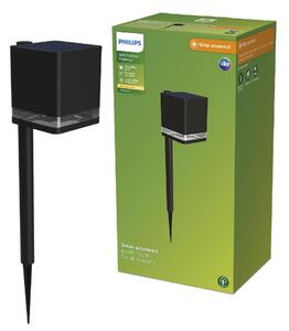 Philips Virona venkovní solární sloupkové LED svítidlo 1,8W 200lm 2700K IP44, černé
