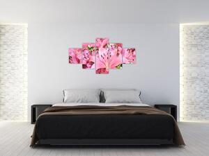 Obraz - Růžové lilie (125x70 cm)