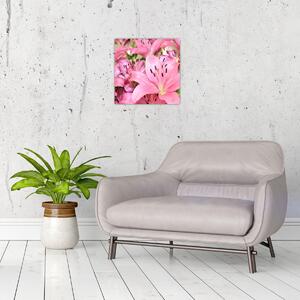 Obraz - Růžové lilie (30x30 cm)