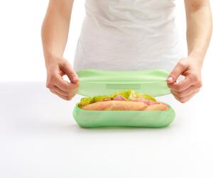 Sada silikonových obalů sandwich Lékué Reusable Sandwich & Baguette | zelený