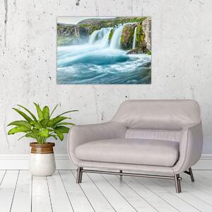Obraz - Skály s vodopády (70x50 cm)