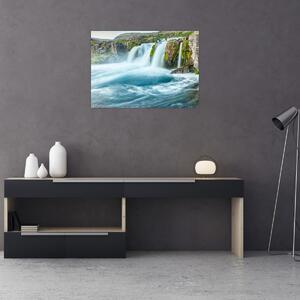 Obraz - Skály s vodopády (70x50 cm)