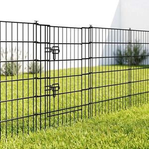 QuickShopping - Dekorativní zahradní střecha 5 panelů 3,5m - Metal Gatework 81cm Vysoká pro zahradu, Patio - Zvířecí bariéra - Plot - Solid Gr