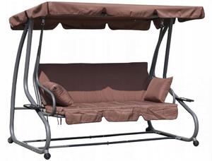 Zahradní houpačka MultiGarden G2025-B BROWN 100x160 cm hnědá