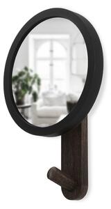 Zrcadlo s háčkem Umbra Hub Mirror Hook | tmavě hnědá