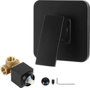 Dennízboženství-prchový svítidlo Mat Black - sprchový mixér - Instalace set - Jeřáb - Mixér vody - Velikost krytu 11 x 10 cm - sprchový kohoutek