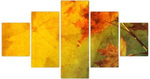 Obraz - Podzimní listy (125x70 cm)