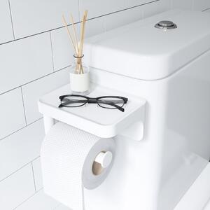 Samodržící držák na toaletní papír s poličkou Umbra Flex Sure-Lock Toilet Paper Holder | bílá