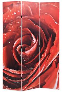 Skládací paraván 120 x 170 cm růže červený
