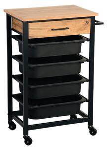Kesper 25532 Kuchyňský vozík s pracovní deskou, 85 x 47 x 37 cm