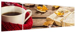 Obraz - Podzimní šálek čaje (170x50 cm)