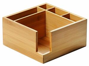 Kesper 70851 Kuchyňský organizér bambus, 5 přihrádek, 18 x 9 x 18 cm