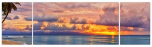 Obraz - Západ slunce na pláži (170x50 cm)