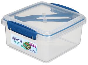 Sistema Svačinový box s příborem To Go Lunch Plus 1,2 l, modrá